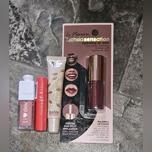 Lip Bundle- Tinted Lip Oil, Tinted Lip Balm, Lip Balm & Lip Stain Bundle